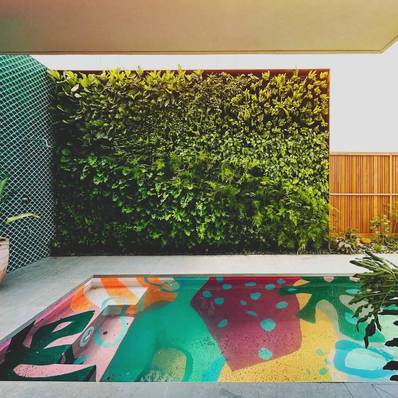 Vibrant Green Wall